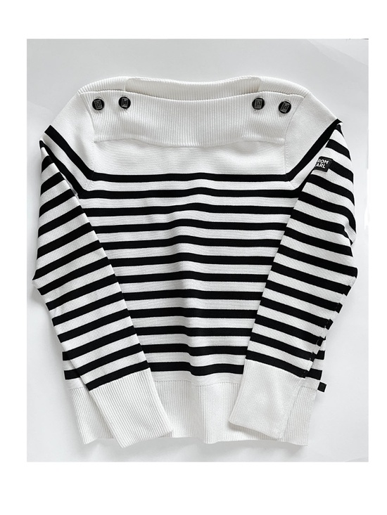 Karl Lagerfeld Sweaters - Karl Lagerfeld Paris Women's Black & White Long Sleeve Sweater Size: XS